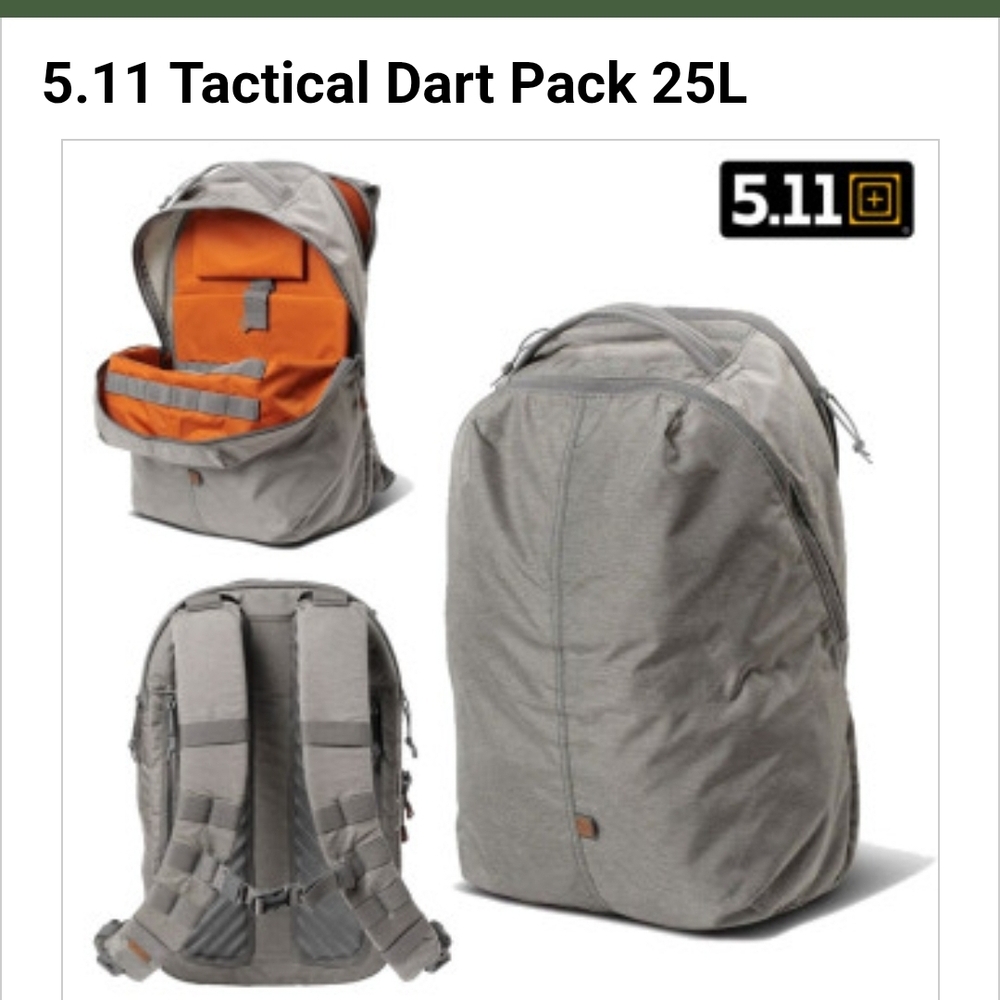 5.11 Tactical Dart Pack 25L - Gray and Orange